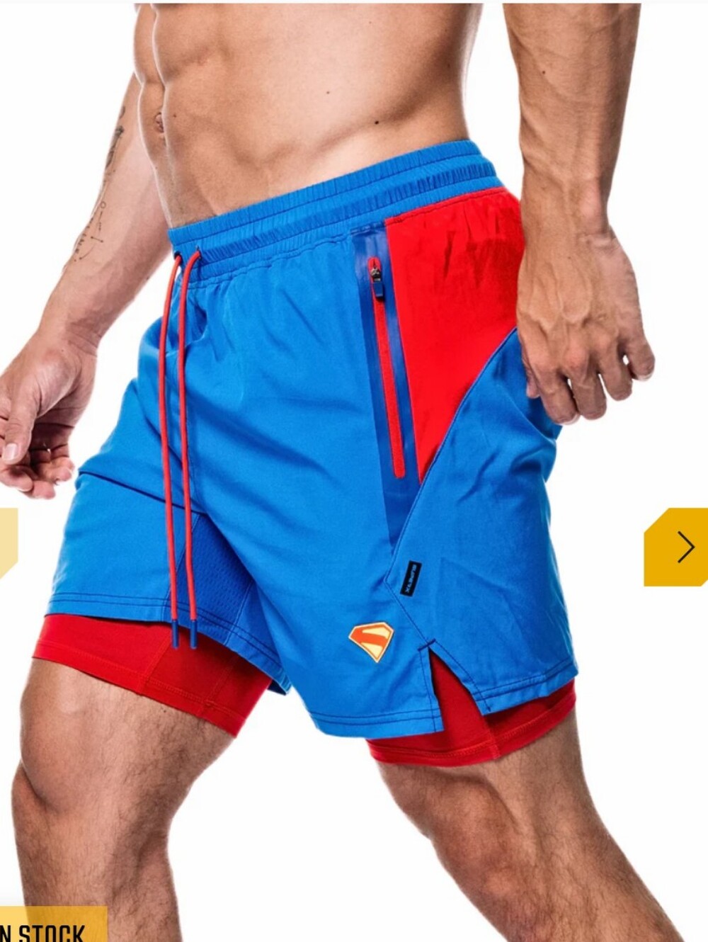 DC COMIC X SuperX SUPERMAN Performance 7" Shorts w/Liner - Picture 2 of 14